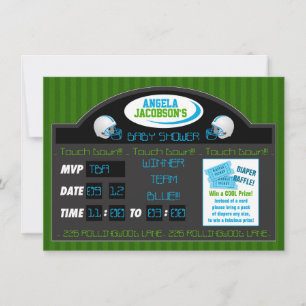 Baby Shower Einladung Football Sports Scoreboard