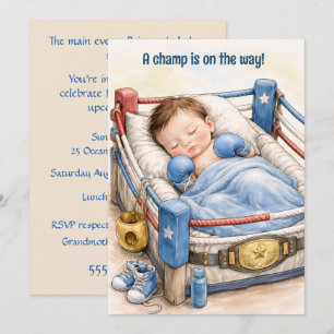 Baby-Shower-Einladung für Box-Champ Einladung