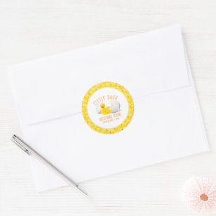 Baby Shower Einladung - Kleines Entlein schlüpft b Runder Aufkleber