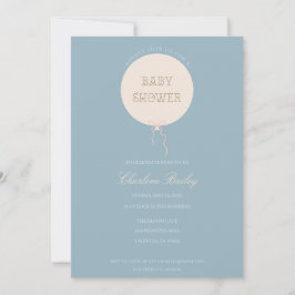 Baby Shower Einladung Minimaler Ballon