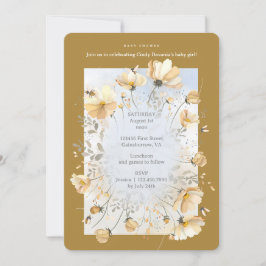 Baby Shower Einladung mit Bee's Meadow