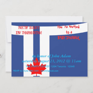 Baby Shower Einladung mit der Flagge von Toronto