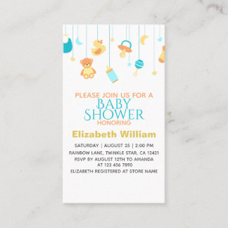 Baby Shower Einladung mit eleganten Dekorationen �