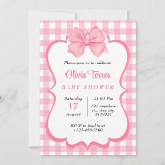 Baby-Shower-Einladung mit rosa Wasserfarben Einladung