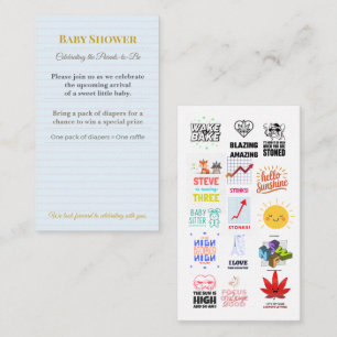 Baby Shower Einladung Wald Diaper-Raffle-Karte