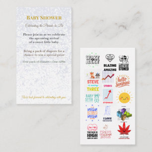 Baby Shower Einladung Wald Diaper-Raffle-Karte