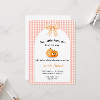 Baby-Shower-Einladung zum Herbst | Kleines Kürbism Einladung