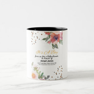 Baby-Shower-Einladung Zweifarbige Tasse