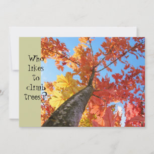 Baby Shower Einladungen Baby Boy Climb Fall Trees