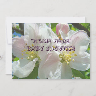 Baby-Shower-Einladungskarten Apfelblüten Einladung