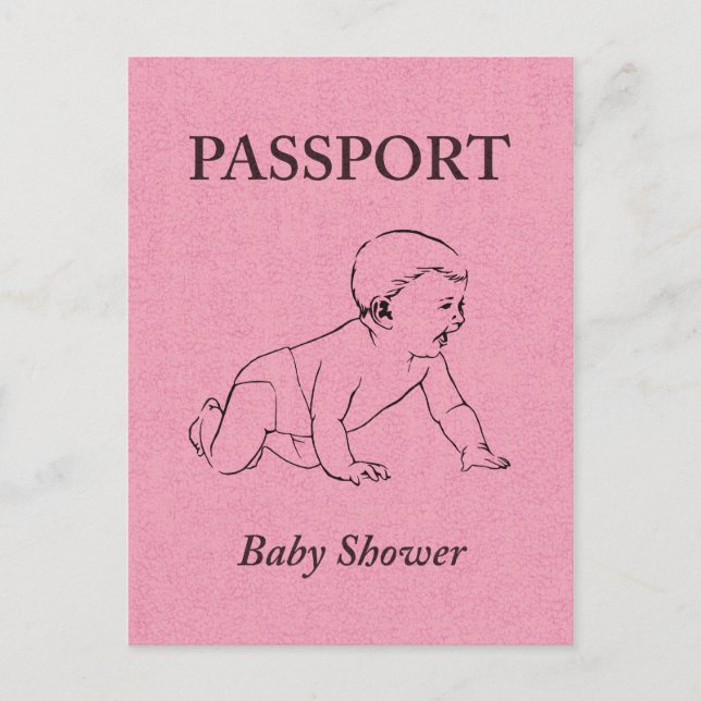 Baby Shower Einladungspostkarte (Vorderseite)