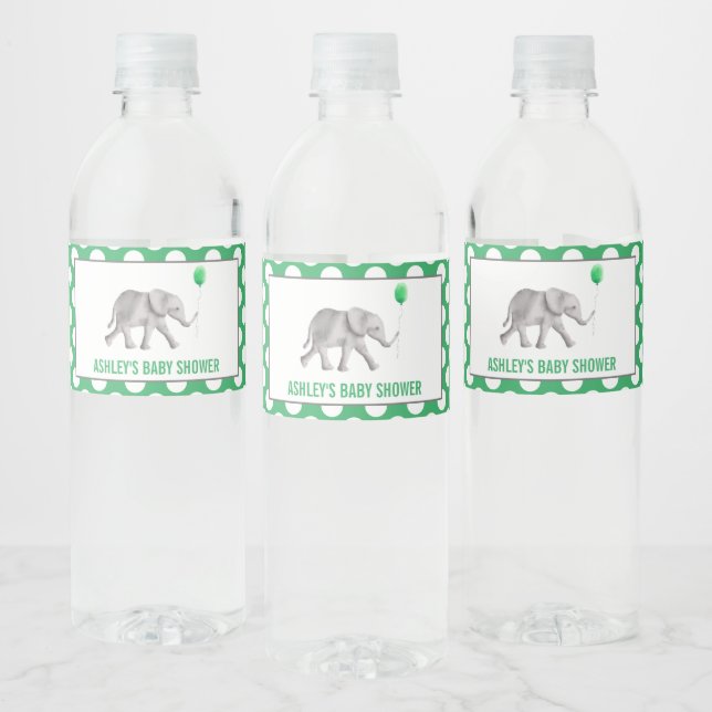 Baby shower éléphant bouteille d'eau Étiquettes (Bouteilles)