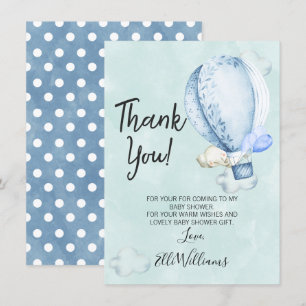 Baby shower éléphant et éloigné Carte de remerciem