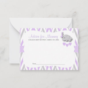 Baby shower Eléphant Violet Et Gris Sm - Conseil
