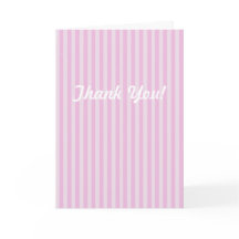 Baby shower en bande rose Merci Cartes