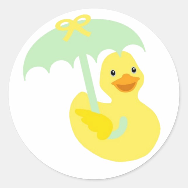 Baby shower en caoutchouc Ducky autocollant et par (Devant)