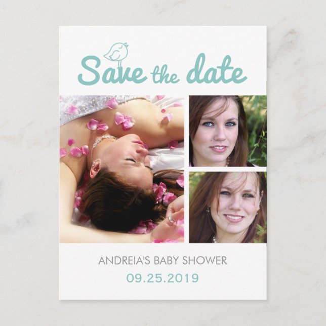 Baby shower Enregistrer la date Cartes postales Ph (Devant)