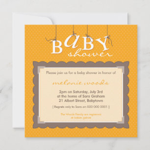 BABY SHOWER ERSUCHT :: Babybriefe 1SQ Einladung