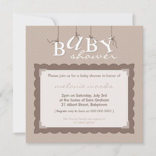 BABY SHOWER ERSUCHT :: Babybriefe 3SQ Einladung