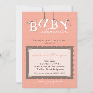 BABY SHOWER ERSUCHT :: Babybriefe 5P Einladung