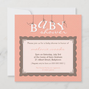 BABY SHOWER ERSUCHT :: Babybriefe 5SQ Einladung