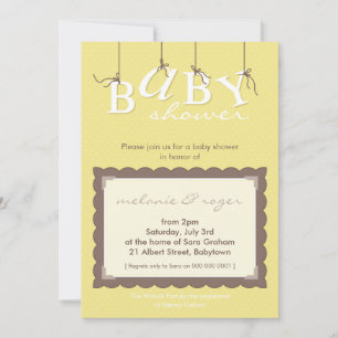BABY SHOWER ERSUCHT :: Babybriefe 7P Einladung