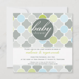 BABY SHOWER ERSUCHT :: Flitze Punkte 1SQ Einladung