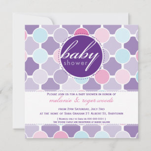 BABY SHOWER ERSUCHT :: Flitze Punkte 7SQ Einladung