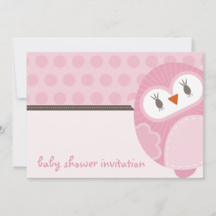 BABY SHOWER ERSUCHT :: tanzende Eule 4L Einladung
