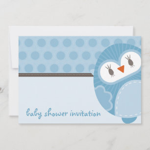 BABY SHOWER ERSUCHT :: tanzende Eule 5L Einladung