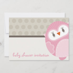 BABY SHOWER ERSUCHT :: tanzende Eule 7L Einladung