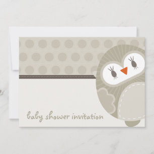 BABY SHOWER ERSUCHT :: tanzende Eule 9L Einladung