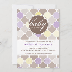 BABY SHOWER ERSUCHT :: unscharfe Flecken 8P Einladung