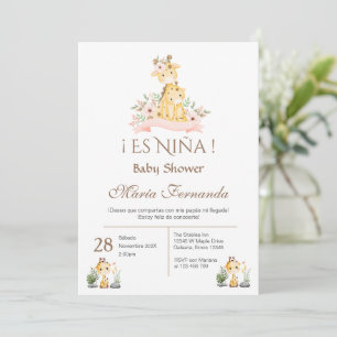 Baby shower espagnol invitation fille
