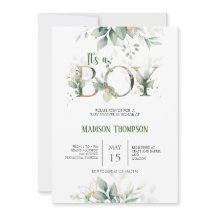 Baby shower Eucalyptus vert Invitation