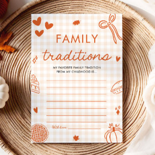 Baby Shower Familientraditionen-Spiel mit handgeze Einladung