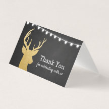 Baby shower | Faux Gold Foil Antler | Tableau