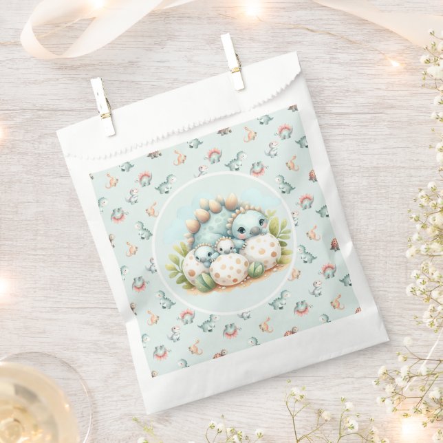 Baby Shower Favor Bag Dinosaur Dino Mite Party Geschenktütchen (Ausgeschnitten)