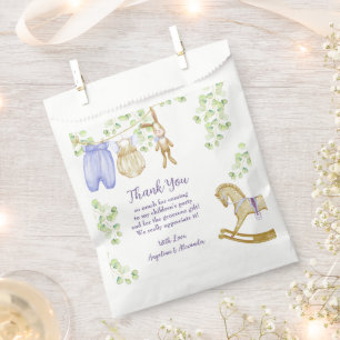 Baby shower Favor Sacs avec un motif charmant.