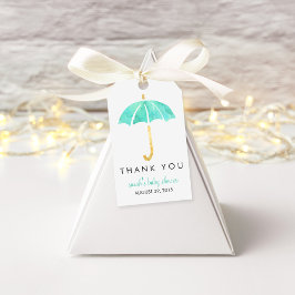 Baby Shower Favor Tags | Minzschirm Geschenkanhänger