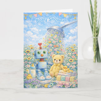 Baby Shower Feier – Eine sanfte Blumen Dusche Karte