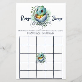 Baby shower Feuille Dinosaur Oeuf Aquarelle Jeu