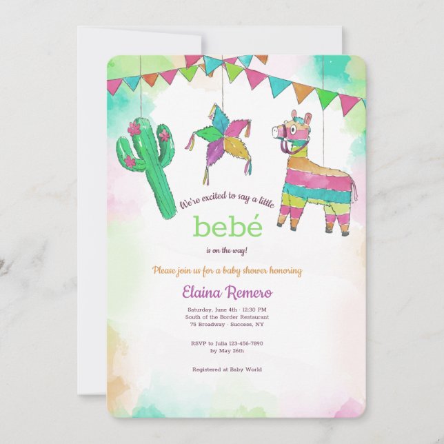 Baby shower Fiesta Invitation (Devant)