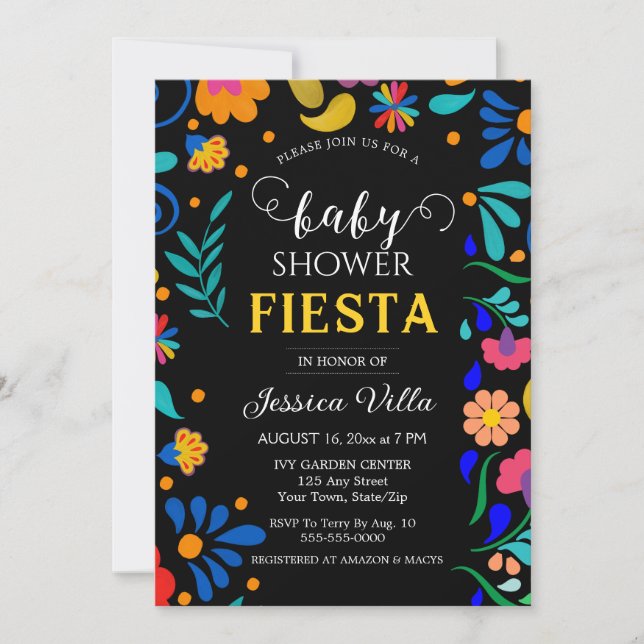 Baby shower Fiesta Invitation du Parti Mexicain (Devant)