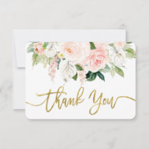 Baby shower fille anthurium carte de remerciements