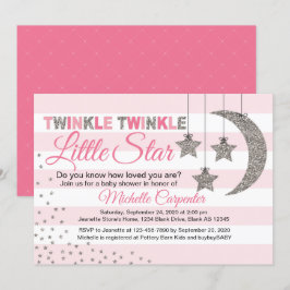 Baby shower fille invitations scintillent petit ét