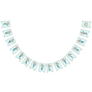 Baby-Shower-Flaggen-Girlande Dinosaurier Dino-Mite Wimpelkette