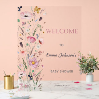 Baby shower Fleur sauvage bébé en fleurs