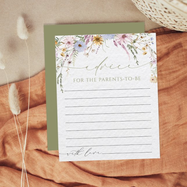 Baby shower fleur sauvage Conseils pour la carte P (Créateur téléchargé)