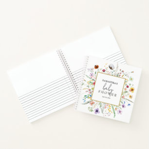Baby shower fleur sauvage Livre d'invité